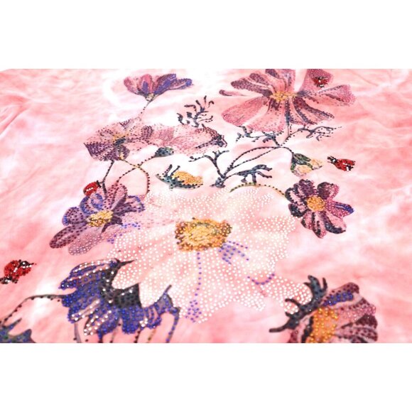 Plus Size Glitter Bling Tee Shirt XXL Fairy Tale World Theme Pit to Pit: 23.5" - Picture 6 of 7